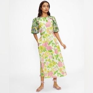 Ted Baker JAZLIYN Puff Sleeve Midi Dress,